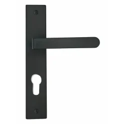 Poignée de porte Onyx cylindre zamak noir mat entraxe 195mm