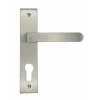 Poignée de porte Onyxcylindre zamak nickelé Satiné 165mm