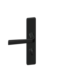 Poignée de porte sur plaque Kaza Finition Basalt noir Clé L