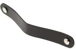 Poignée 20 mm entraxe 128 mm en cuir noir x2