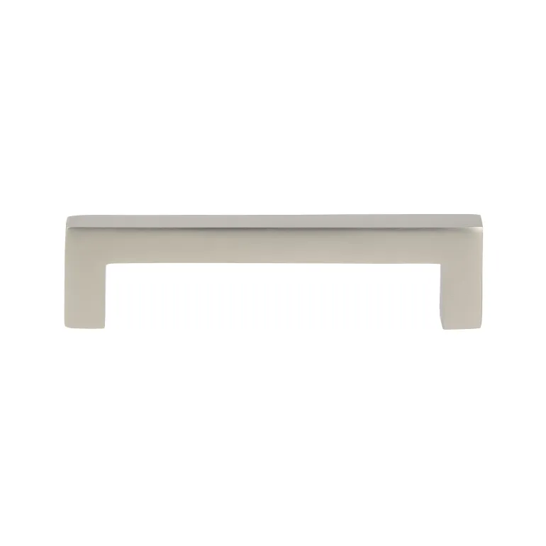Poigné entraxe 96 mm en aluminium nickel velours x2