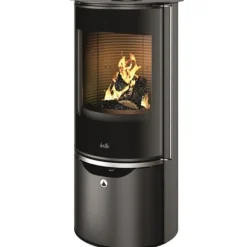 Poêle à bois Eguzki étanche longiligne noir DEVILLE