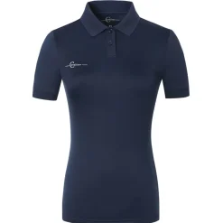 Polo manches courtes femme bleu navy