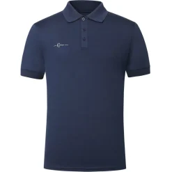 Polo manches courtes homme bleu navy