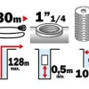 Pompe grande profondeur 128m 1100 W 19 turbines