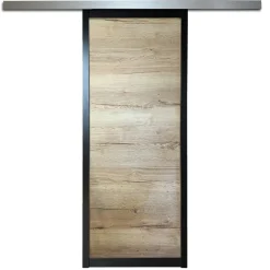 Porte coulissante Univers coloris chêne brut 204x83x4 cm
