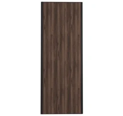 Porte de placard recouplable noyer fumé profil noir 92cm x1