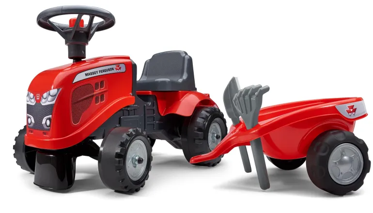 Porteur tracteur Massey Ferguson avec remorque FALK