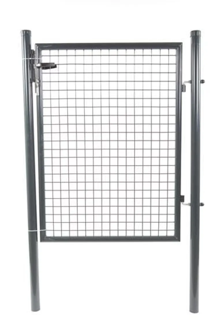 Portillon de jardin à clé 1 x 1 m gris anthacite