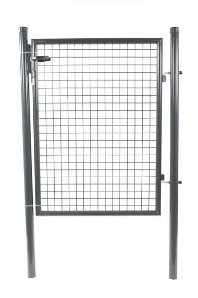 Portillon de jardin à clé 1 x 1,50 m gris anthacite