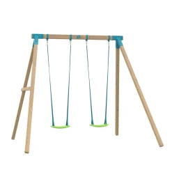 Portique acacia bois carré 2 balançoires H.243 cm TP TOYS