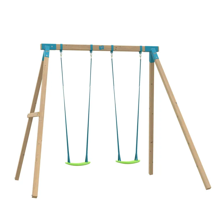 Portique acacia bois carré 2 balançoires H.243 cm TP TOYS