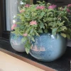 Pot de fleur Liseré blue wave Ø25 cm LES POTERIES D'ALBI