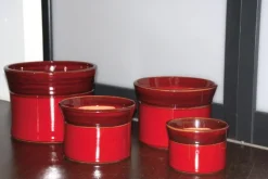 Pot de fleur Moreï Ø24 cm bois de santal LES POTERIES D'ALBI