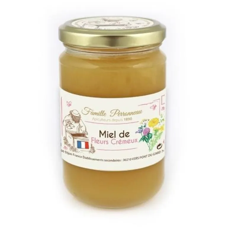 Pot de miel de fleurs crémeux 375g