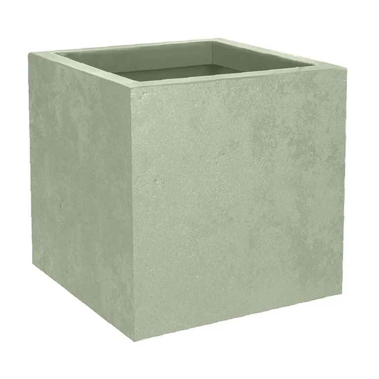 Pot carré Basalt Up 29,5 cm 21L vert amande EDA