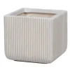 Pot carré Greenwich 37x33 cm blanc