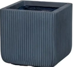 Pot carré Greenwich 24x23 cm bleu foncé