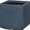 Pot carré Greenwich 37x33 cm bleu foncé