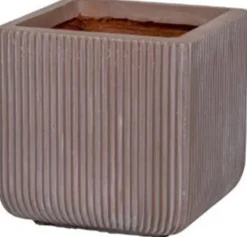 Pot carré Greenwich 31x28 cm marron
