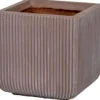 Pot carré Greenwich Ø 37x H 33 cm marron