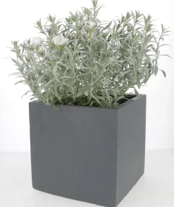 Pot Clayfibre Cuby 38 cm gris