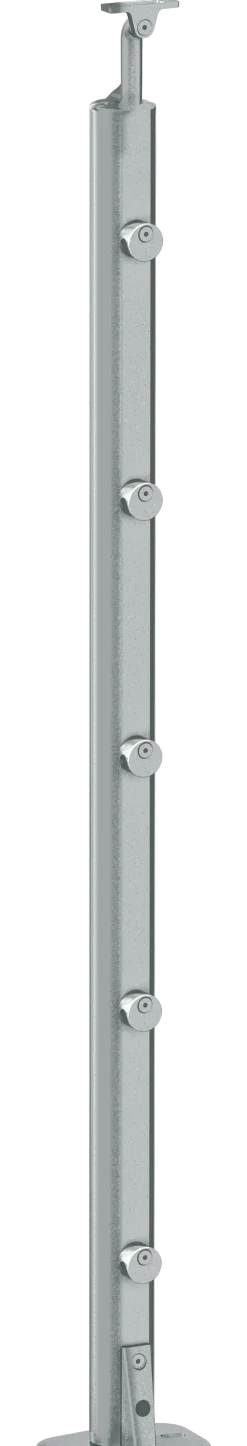 Poteau OPALU aluminium gris thermolaqué 70 x 110 x 972 mm