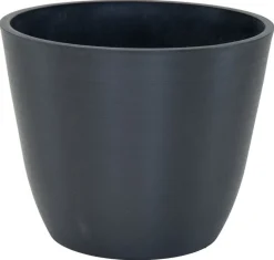 Pot Ecostone Egg rond noir Ø31cm