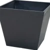 Pot Ecostone Square carré noir 40cm