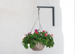 Potence moderne carré en tube anthracite 30x30,5 cm