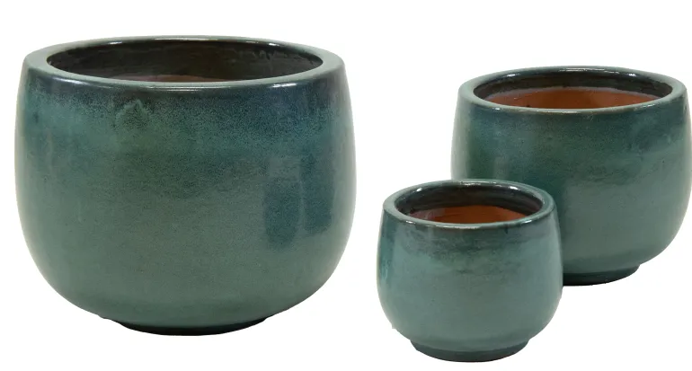 Pot en terre émaillée Glazed vert