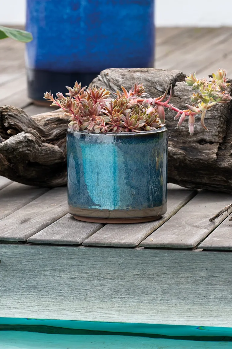 Pot rond Océan Ø30 cm bleu DEROMA