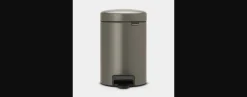 Poubelle à pédale NewIcon gris platinum 3L