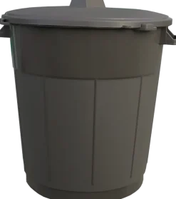 Poubelle d'immeuble ronde 50L + couvercle taupe BELLI