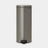 Poubelle à pédale NewIcon gris platinum 30L