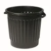 Poubelle sans couvercle 80L Ø54,5 cm noire