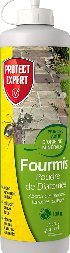 Poudre de diatomée répulsif fourmis 100g PROTECT EXPERT