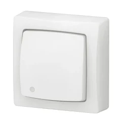 Poussoir ASL complet blanc contacts NO/NF complet avec LED