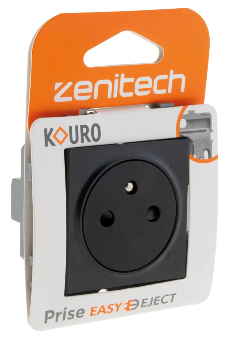 Prise 2 pôles + terre easyeject nu kouro