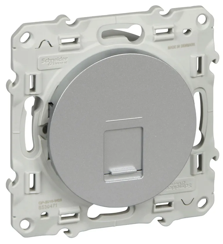 Prise RJ45 catégorie 5 utp Odace aluminium
