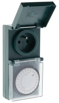 Programmateur étanche IP44 avec interrupteur 3680W