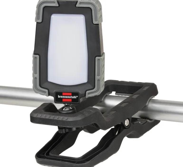 Projecteur de chantier LED à pince rechargeable/orientable
