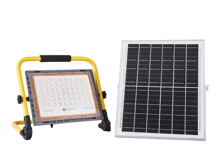 Projecteur de chantier 200W avec panneau solaire
