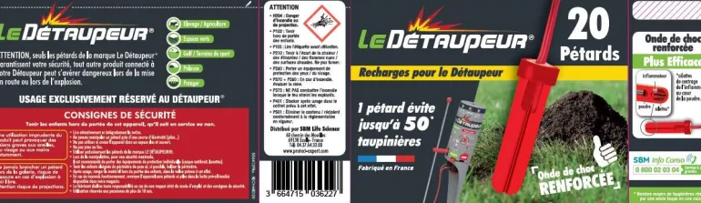 20 pétards Le Détaupeur