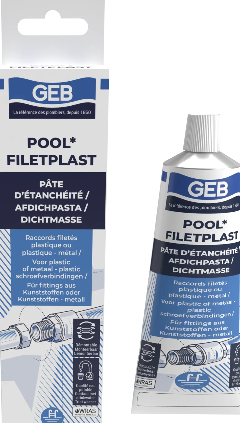 Pâte d’étanchéité pour raccords filetés plastique 100g GEB
