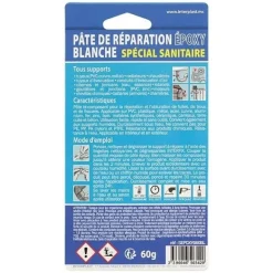 Pâte de réparation époxy Blanche Interfix 60g