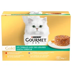 Pâtée pour chat Les Timbales viande/légumes 12x85g