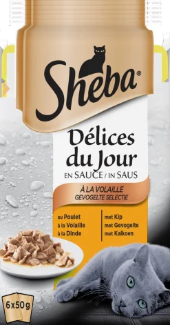 Pâtée pour chat sachet fraîcheur volaille en sauce 6x50g