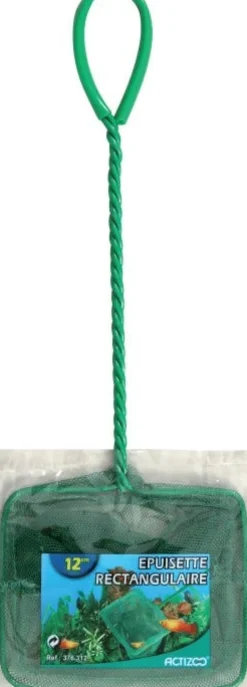 Épuisette rectangulaire à maille fine aquarium 12cm