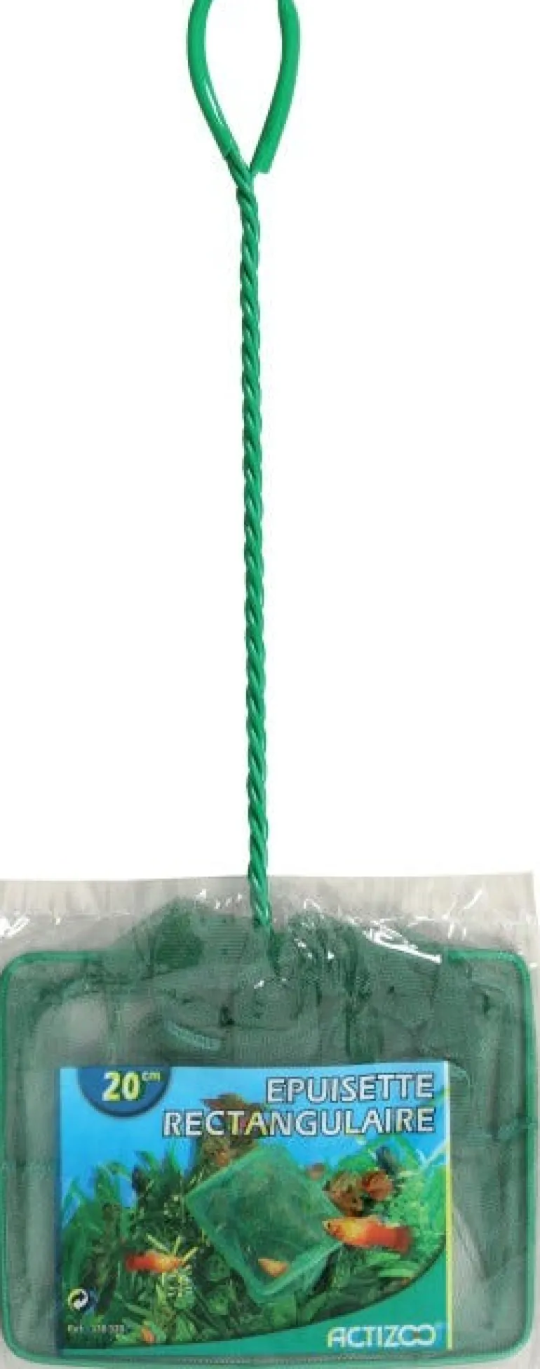 Épuisette rectangulaire à maille fine aquarium 20cm